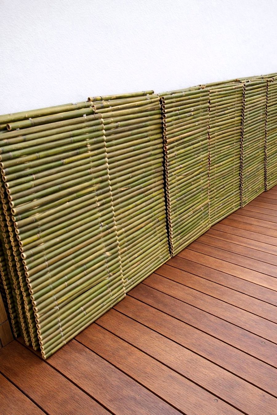 Placas de bambu roliço